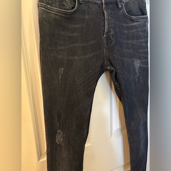 Allsaints Men’s Distressed Cigarette Skinny, Black, Size 32 - Picture 2 of 10